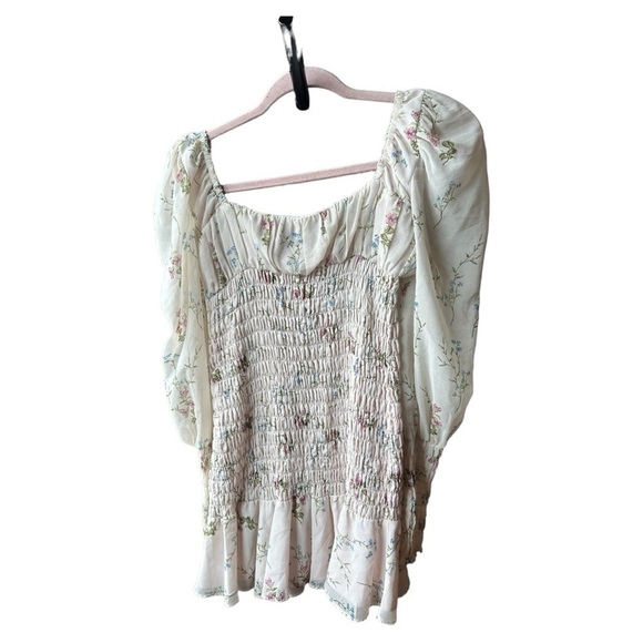 For Love & Lemons Dixon Mini Dress Size S Ivory Floral - Picture 2 of 9